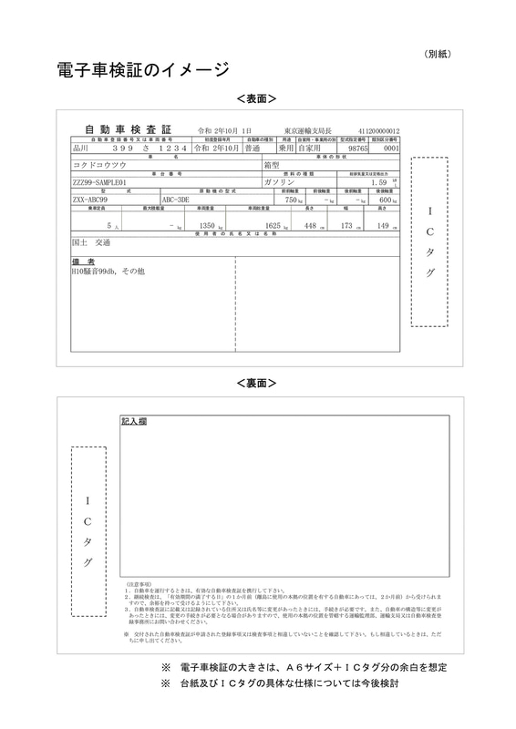 23年1月から車検証がicカードに変更 行政書士 木谷茂事務所